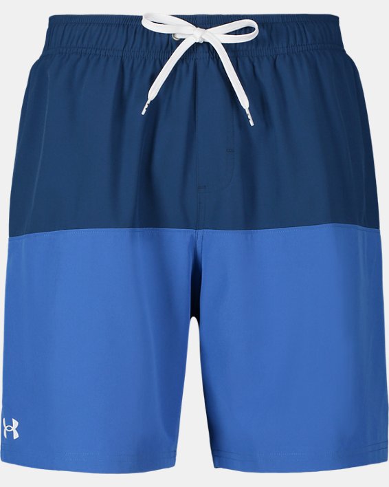 Men's UA Harbor Heritage Colorblock Volley Shorts, Blue, pdpMainDesktop image number 3